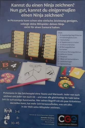 Heidelberger Spieleverlag- Pictomania 2nd Edition Juego de Mesa, Multicolor (Czech Games CGED0043)