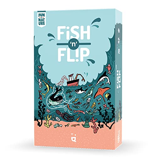 Helvetiq Fish 'n' Flip | Juego de Cartas | A Partir de 7 años | 1-4 Jugadores | 20 Minutos de Tiempo de Juego