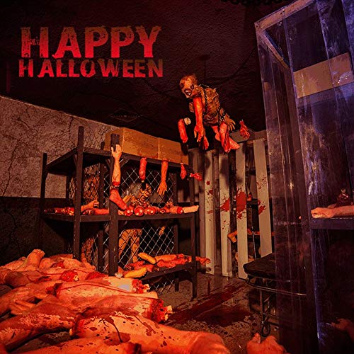 HENGBANG Accesorios de Halloween Blood espeluznantes Falso Mano Separadas Partes del Cuerpo Rotas Para Haunted House Party Suministros Pies Humanos Sangrientos Partes (Mano Femenina), 956