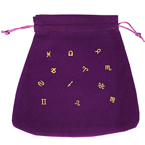 Hengshitong, Bolsa de cartas de tarot, bolsa de tarot de constelación, bolsa con cordón de piedra de cristal para joyería, bolsa de almacenamiento de tarjetas de Oracle, juego de mesa