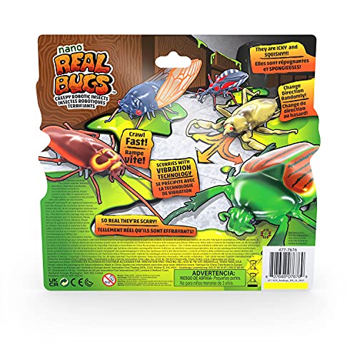 HEXBUG Real Bugs Nanos - Paquete de 5 Figuras de Juguete de Insectos Falsos, bichos alimentados por vibración, Regalo para niños y niñas, 3 años en adelante, Multicolor, 477-7676
