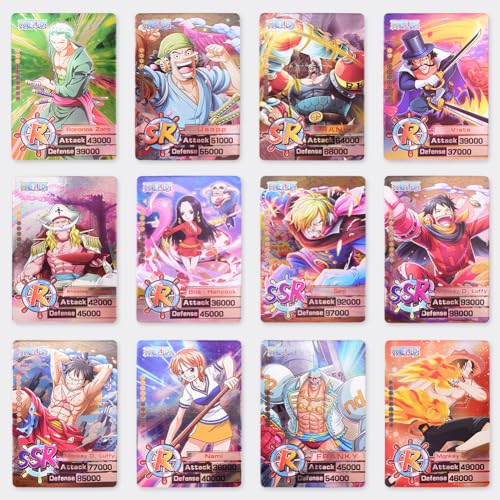 Hilloly One-Piece Trading Cards Card Pack, 180Pcs Cartas de Pirata TCG Juego de Cartas,Cartas Coleccionables,Trading Cartas Pack Booster Box,Regalos de Cumpleaños para Fan-La Portada es aleatoria