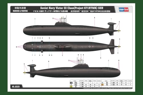 HobbyBoss - Submarino de modelismo Escala 1:350 (83529)