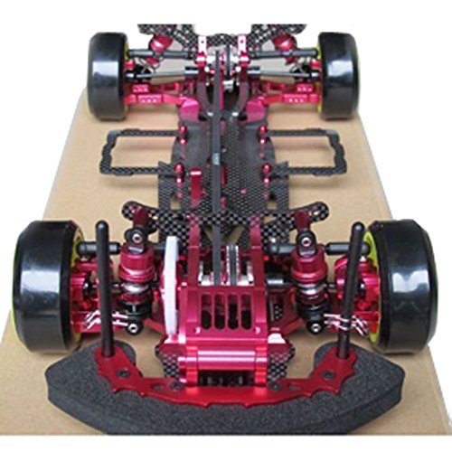 Hobbypower 1/10 aleación y carbono D3 4WD Drift Racing RC modelo kit de marco de coche con frontal unidireccional