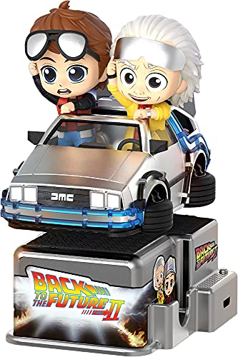 Hot Toys Figura coleccionable de Marty McFly & Doc Brown de regreso al futuro CosRider Series luces y sonidos