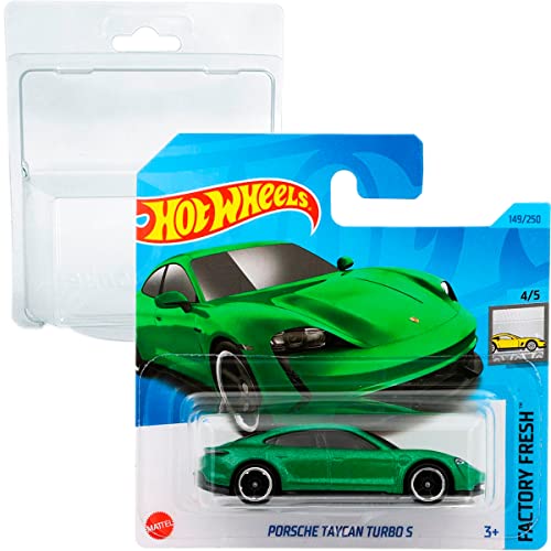 Hot Wheels Porsche Taycan Turbo S Factory Fresh 4/5 (149/250) HKJ31 Short Card Mattel 2023 + Blister & Card Protector Pack Friki Monkey