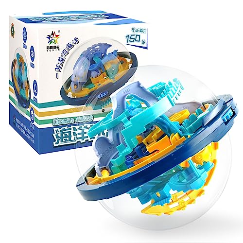 Hpbaggy 3D Puzzle Ball con 150 Niveles para avanzados,Laberinto Juguetes esféricos,3D Pelota Puzzle Juguetes,3D Laberinto Bola,Maze Ball Game,Palacio Bola Laberinto,3D Laberinto Rompeca (Color150)
