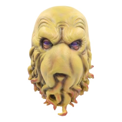 Hworks Cthulhu - Máscara de mitos y leyendas para cosplay, espeluznante, máscara de Halloween, mascarada para fiesta, diablo, cosplay, disfraces, accesorios de látex