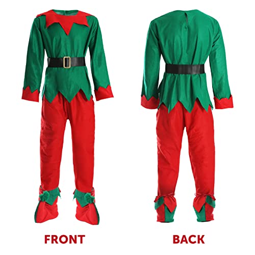 I LOVE FANCY DRESS LTD Disfraz DE Elfo para Adulto Unisexo con Gorra, Pantalones, Camisa, Cinturon, Y Zapatos Fiestas TEMATICAS DE Navidad (XS)