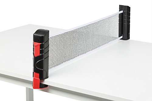 Idena 40461 - Red de ping-pong extensible para montarla fácilmente en los tableros de las mesas, ideal para ir de viaje, de vacaciones o en el jardín