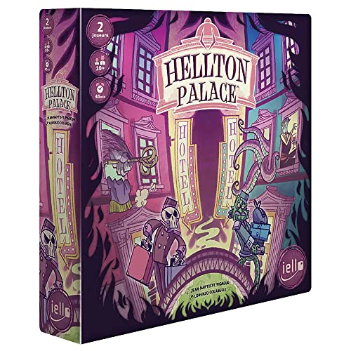 IELLO: Hellton Palace - Tema altamente humorístico de los hoteles de la competencia del inframundo, juego estratégico para 2 jugadores, 45 minutos, a partir de 10 años