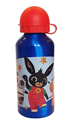 ILS I LOVE SHOPPING Botella escolar botella deportiva de aluminio para niños, 400 ml, con boquilla retráctil (Bing 500 ml)