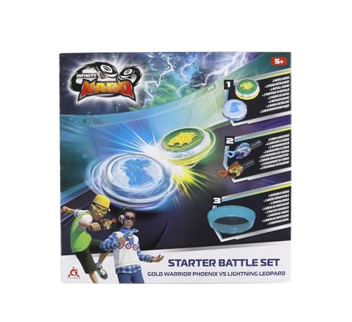 Infinity Nado Spinning Tops para Niños de Juguete de Metal, Battle Tops Spinning Top Launcher Toy, Juguetes para niños Mayores de 5 años, Starter Battle Set
