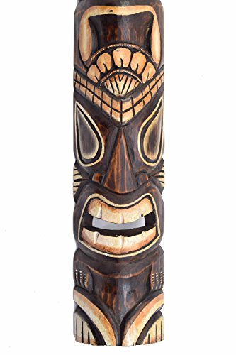 Interlifestyle Máscara de Madera con Tiki Tótem Hawai Buscar IN 100cm Largo - Tiki Máscara Máscara de Pared