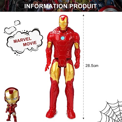 Iron Man Figura, Iron Man Marvel Avengers Titan Hero Series Juguetes, Titan Hero Serie Iron Man Action Figur, Figura de Acción de 30 cm del Superhéroe para Niños de 4 Años