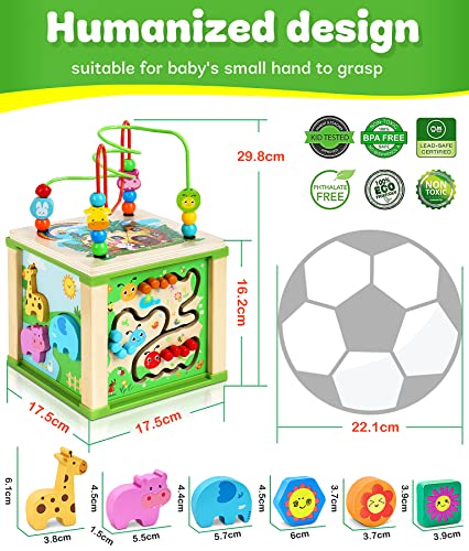 Jojoin Cubo Actividades Bebe - Madera Juguetes Niños 1 Año - Cubo de Habilidades Juguetes Montessori 1 2 Años - Brinquedos Bebe Educativos Regalo Juguete Niño 1 2 año