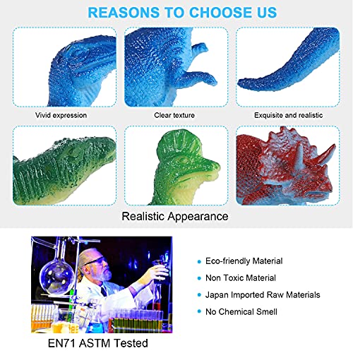 JOKFEICE Figuras de Animales 14 Piezas de Reptiles de plástico Realista Modelo de acción de Animales Proyecto de Ciencia Juguetes educativos de Aprendizaje Regalo de cumpleaños
