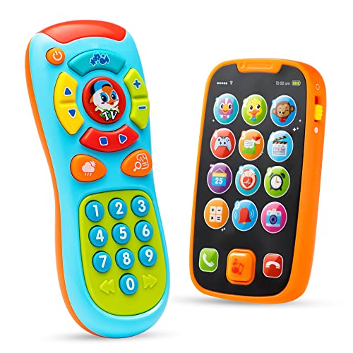 JOYIN Mi Aprendizaje Remoto y telefónico y Paquete de teléfono con música, diversión y Juguetes para teléfonos Inteligentes para bebés