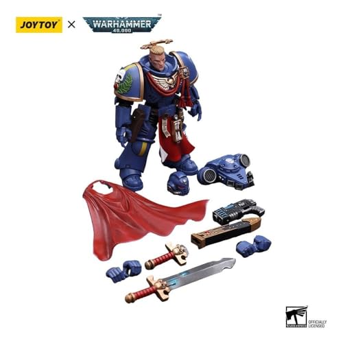 JoyToy Warhammer 40K: Ultramarines Primaris Captain with Sword and Pistol Figura de acción Escala 1:18
