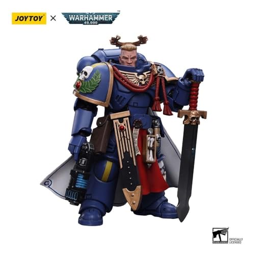 JoyToy Warhammer 40K: Ultramarines Primaris Captain with Sword and Pistol Figura de acción Escala 1:18
