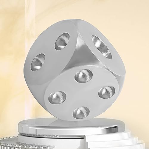 Juego de 10 Dados de Metal, Cubos de Aluminio/Cobre, Cuadrado de Juego de Dados de Seis Lados, Redondeado D6 estándar, 15mm