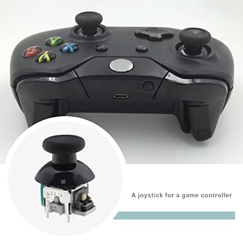 Juego de 15 kit de reparación de controlador de consola de juegos compatible con Xbox One Controller Módulo de joystick analógico 3D y barra de pulgar y tapa de silicona y herramienta de instalación