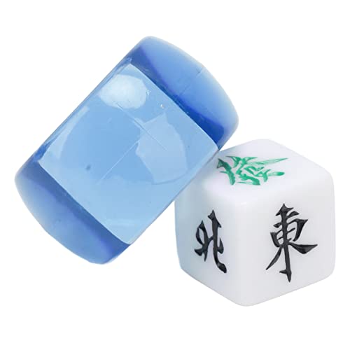 Juego de 5 dados de dirección de viento Mahjong azul transparente para oriente, sur, oeste y norte, perfectos para entretenimiento y esferas de juego