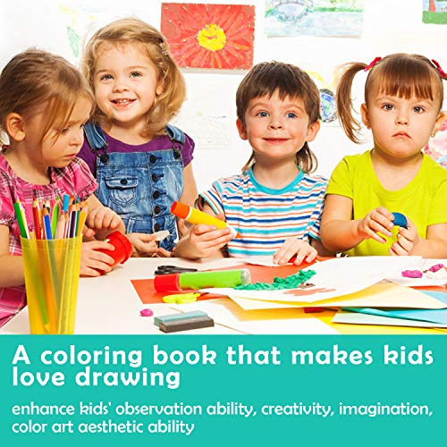 Juego de almohadillas para colorear de panda, libro de colorear de panda, 60 páginas para colorear y 16 lápices de colores para dibujar pintura, regalo de cumpleaños para niñas y niños de 3 a 12 años