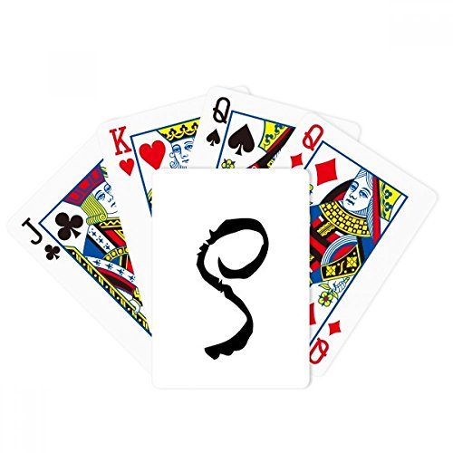 Juego de cartas mágicas para jugar al póquer del alfabeto griego Rho Black Outline