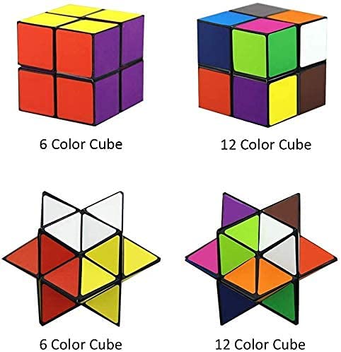 Juego de Cubos mágicos 2 en 1, Multicolor para aliviar el estrés y la ansiedad, 3D Puzzle Magic Star Cube para Adultos y niños