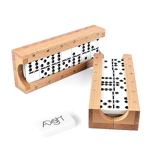 Juego de dominó 28 | Profesional doble 6s | Caja multiusos | Bambú | por ADesign+