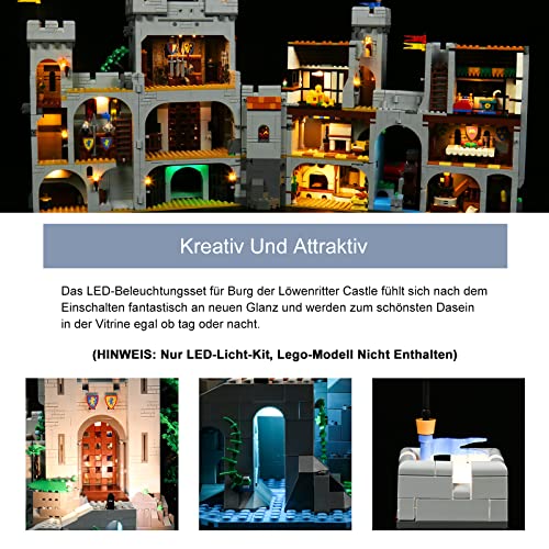 Juego de Luces LED para Lego Castillo de los Caballeros del León, Juego de iluminación LED para Lego 10305 Castillo de los Caballeros del León (No Lego Model), versión estándar