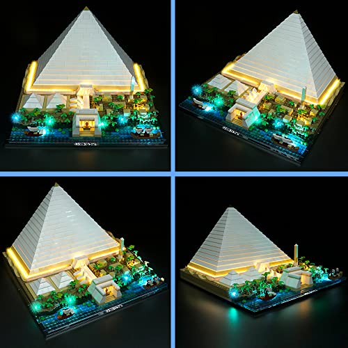 Juego de luces LED para pirámide de Lego Cheops, (no modelo Lego)juego de iluminación LED para Lego Architecture Great Pyramid of Giza Lego 21058 (Cheops Pyramide – versión estándar)