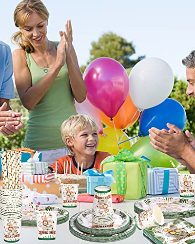Juego de vajilla de fiesta de cumpleaños,150 unidades para 30 invitados,juego de vajilla de fiesta de cumpleaños juego de platos de papel para cumpleaños infantiles, incluye platos,servilletas,taza