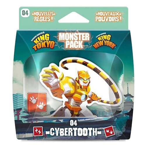 Juego King of Tokyo 2 Monster Pack versión francesa: Cybertooth + Cthulhu + 1 abrebotellas Blumie (Cybertooth + Cthulhu)