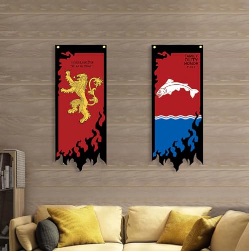 juego tronos decoracion - banner de casa game thrones Lannister 140X55CM