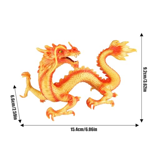 Juguete de estatuilla de dragón chino,Juguete de dragón chino,Figura modelo dragón chino - Estatua de animal, decoración del hogar, juguete de criatura mítica para niños, niñas y niños a partir Neamou