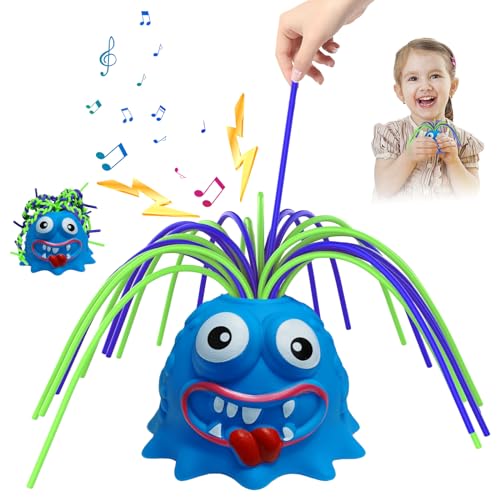 Juguete de sonido para tirar del cabello uguetes Sensoriales Antiestrés juguete pequeño para tirar del pelo juguete sensorial de monstruo Juguete Suave de Alivio de Estrés para niños adultos (A)