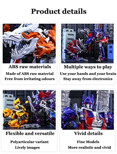 Juguetes Transformers Bumblebee, 22 cm Figura de Acción, Optimus Prime, Sky Warrior, Wire Warrior, King Kong Dinosaurio Modelo Robot para Adultos y niños, Regalos de cumpleaños…