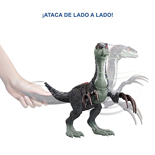 Jurassic World Dinosaurio Slasher Escapista con sonido Figura articulada de juguete que escapa de su jaula (Mattel GWD65)