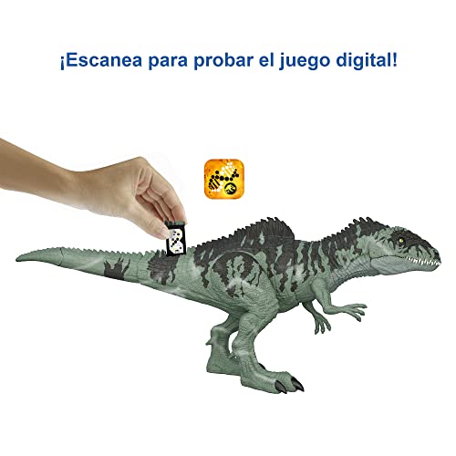 Jurassic World Dominion Strike N' Roar SIOC Figura de acción dinosaurio gigante articulado con sonidos, juguete +4 años (Mattel GYW86)