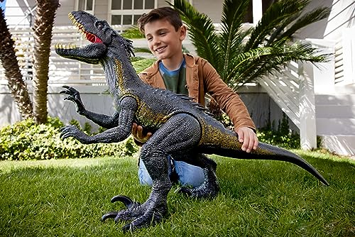 Jurassic World Super Colosal Indoraptor Dinosaurio gigante de juguete, +4 años (Mattel HKY14)