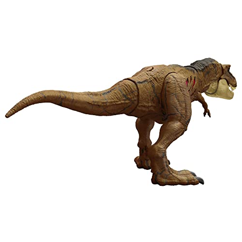 Jurassic World T-Rex Daño Extremo Dinosaurio de juguete, figura para niños y niñas (Mattel HGC19)