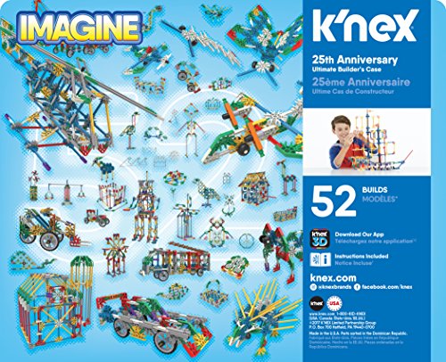 K 'NEX Imaginar 25th Aniversario Ultimate Constructor Funda para Edades 7 y hasta, construcción Juguete Educativo, 750 Piezas