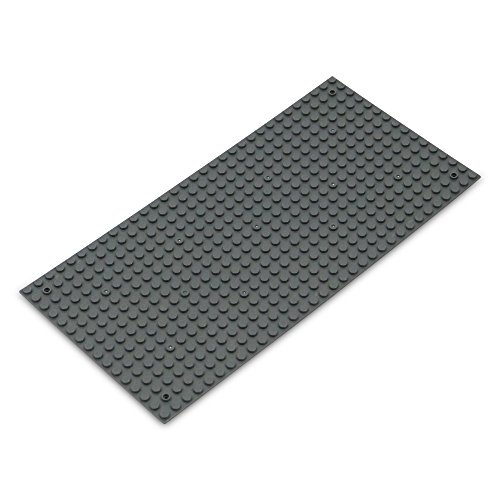 Katara- Placa de Construcción Rectangular 12,7x25,5cm Base Compatible con Lego Classic, Sluban, Papimax, Q-Bricks, Color Gris Oscuro, 16x32 (1672)