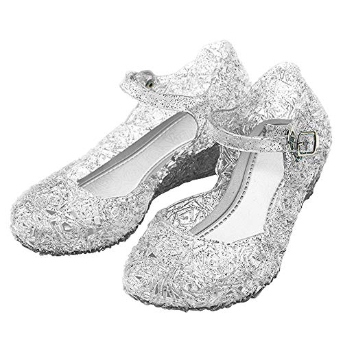 Katara-Zapatos De Princesa Eiskönigin Con Cuña Disfraz Niña, color blanco, EU 29 (Tamaño del fabricante: 31) (ES10)
