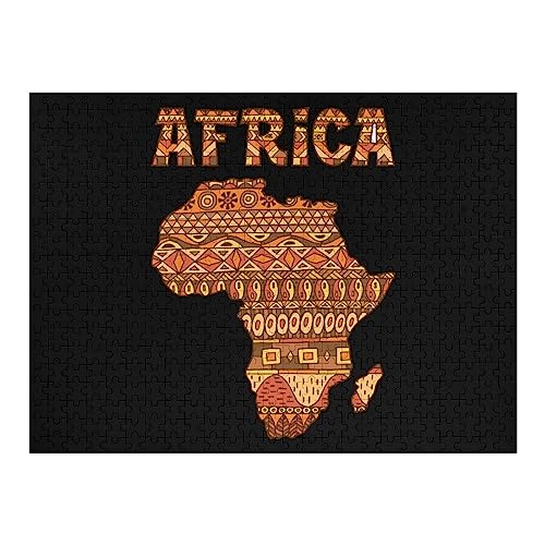 Kente Mapa de África divertido rompecabezas de madera imagen regalo único para adultos 300/500/1000 piezas