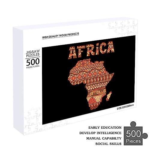 Kente Mapa de África divertido rompecabezas de madera imagen regalo único para adultos 300/500/1000 piezas