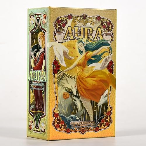KEPNOY Tarot Aura,78 Tarot Deck,Juego de adivinación,Herramientas de adivinación para todos los niveles de habilidad,Guía colorida