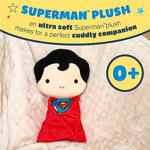 Kids Preferred DC Comics Superman - Peluche suave y abrazable, lindo juguete de peluche para niños y niñas, regalo para niños, hombre de acero, 11.5 pulgadas